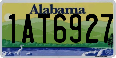 AL license plate 1AT6927