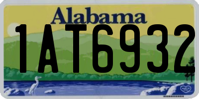 AL license plate 1AT6932