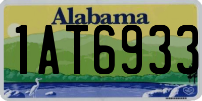 AL license plate 1AT6933