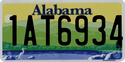 AL license plate 1AT6934