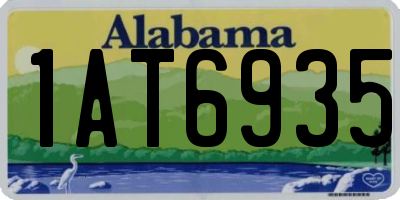 AL license plate 1AT6935