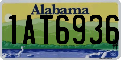 AL license plate 1AT6936