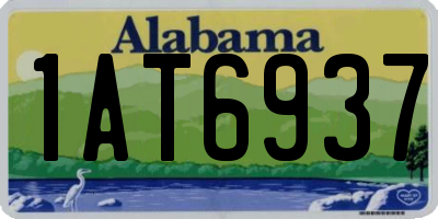 AL license plate 1AT6937