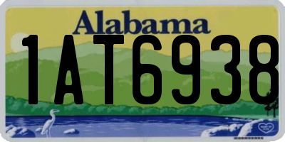 AL license plate 1AT6938