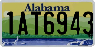 AL license plate 1AT6943