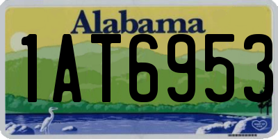 AL license plate 1AT6953