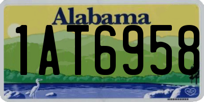 AL license plate 1AT6958
