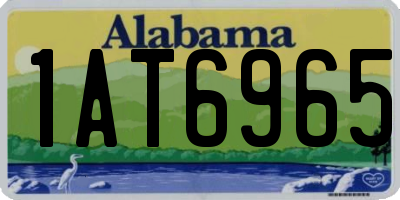AL license plate 1AT6965