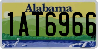 AL license plate 1AT6966