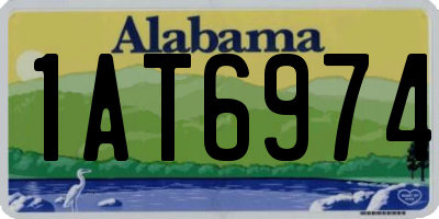 AL license plate 1AT6974