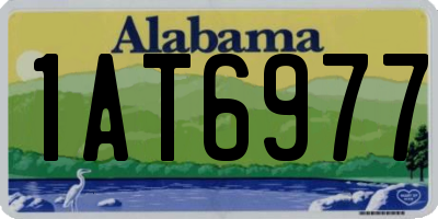 AL license plate 1AT6977