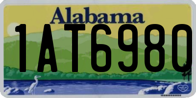 AL license plate 1AT6980
