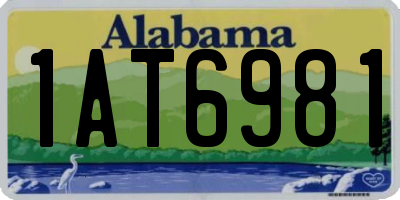 AL license plate 1AT6981