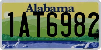 AL license plate 1AT6982