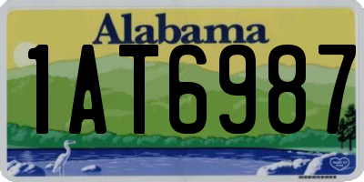 AL license plate 1AT6987