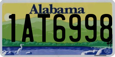 AL license plate 1AT6998