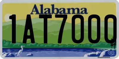 AL license plate 1AT7000
