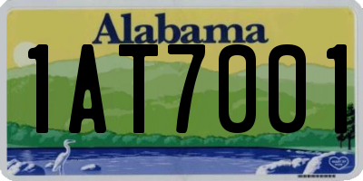AL license plate 1AT7001