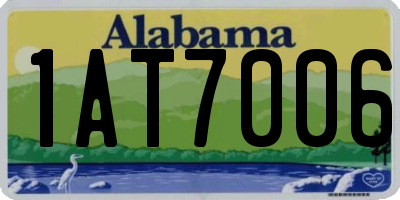 AL license plate 1AT7006