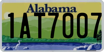 AL license plate 1AT7007
