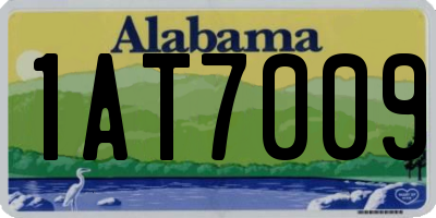 AL license plate 1AT7009