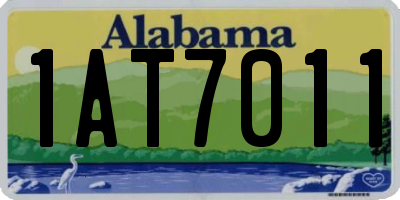 AL license plate 1AT7011