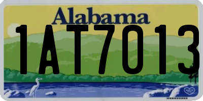 AL license plate 1AT7013