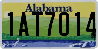 AL license plate 1AT7014