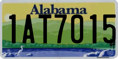 AL license plate 1AT7015