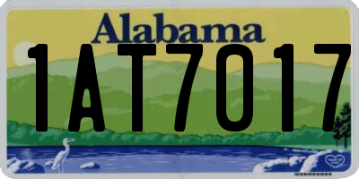 AL license plate 1AT7017