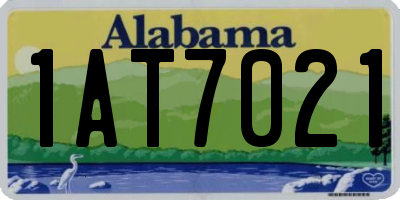 AL license plate 1AT7021