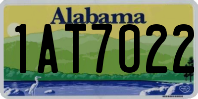 AL license plate 1AT7022
