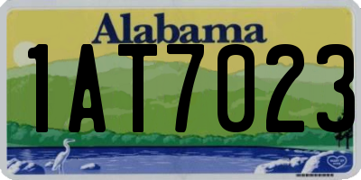 AL license plate 1AT7023