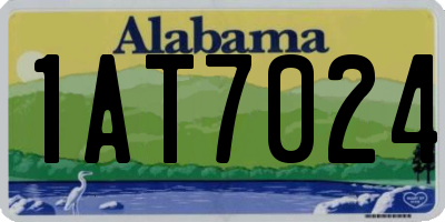 AL license plate 1AT7024