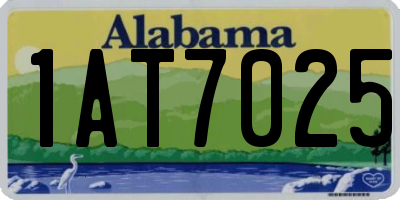 AL license plate 1AT7025