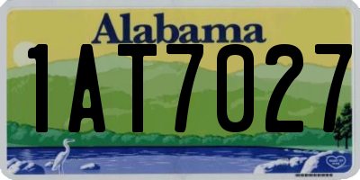 AL license plate 1AT7027