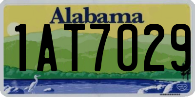AL license plate 1AT7029