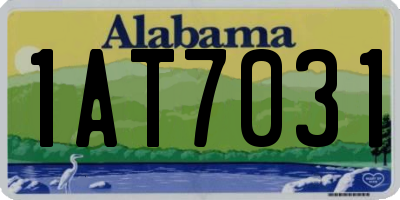 AL license plate 1AT7031