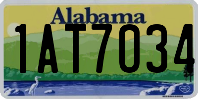 AL license plate 1AT7034