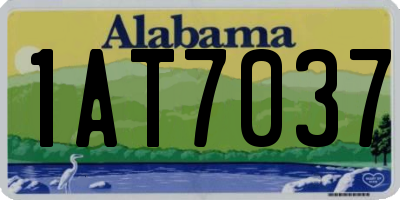 AL license plate 1AT7037