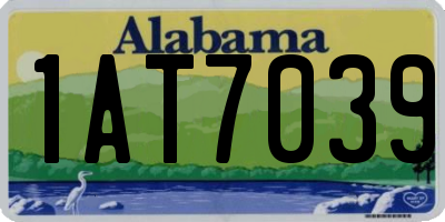 AL license plate 1AT7039