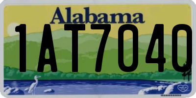 AL license plate 1AT7040