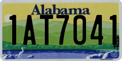 AL license plate 1AT7041