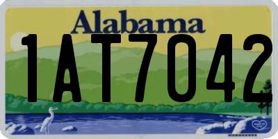 AL license plate 1AT7042