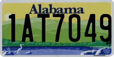 AL license plate 1AT7049