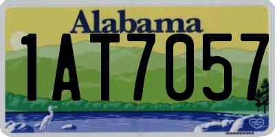 AL license plate 1AT7057