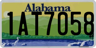 AL license plate 1AT7058