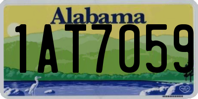 AL license plate 1AT7059