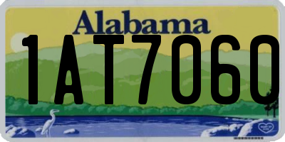 AL license plate 1AT7060