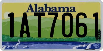 AL license plate 1AT7061